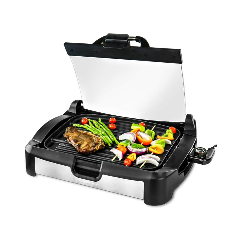 Ovente 15" NonStick Electric Griddle with Glass Lid Wayfair